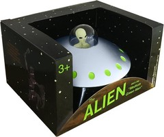 Alien Glow-in-The-Dark UFO Space Ship and Bendable Action Figure Toy