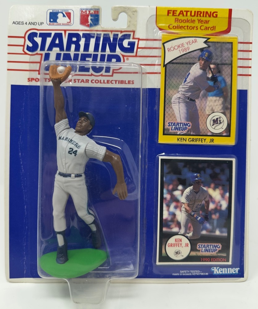 1990 KENNER STARTING LINEUP MLB BASEBALL KEN GRIFFEY JR SEATTLE MARINERS MOC