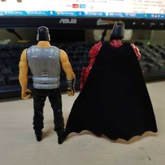 Dc Comics The Dark Knight Rises BATMAN Red & Silver Bane 3.75 Figure Lot