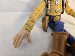 Disney Pixar Toy Story Fire Fightin’ Woody Soft Doll 2004 Drawstring WORKS READ