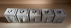 SET OF 5 SAINT SEIYA KNIGHTS OF THE ZODIAC PANDORA BOXES ARMOR