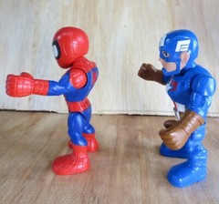 Lot of Spiderman Captain America Playskool Marvel Super Hero Adventures 5″ 2018