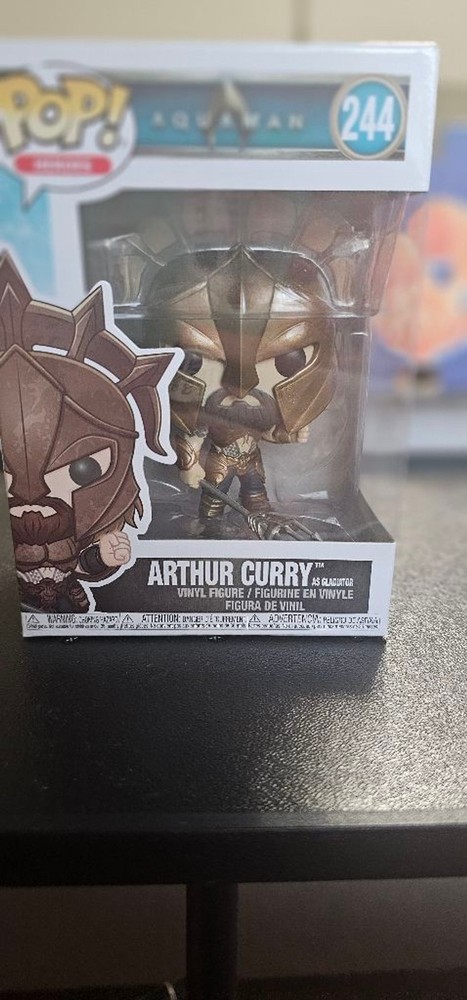 Boys Funko Pop! Aquaman Arthur Curry as Gladiator Action Figure One Size Gold