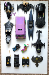 BATMAN LARGE LOT OF VEHICLES & PARTS BATMOBILE JOKER VAN KENNER 1980’s-1990’s