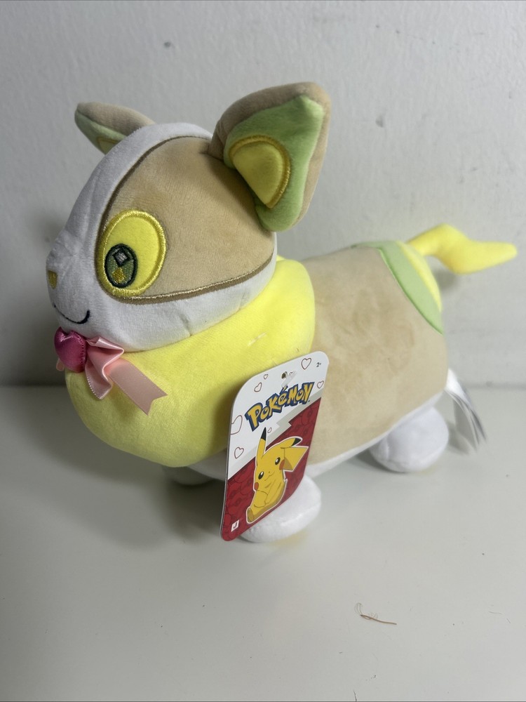 POKEMON 2026 Valentine’s Day Plush 7″ YAMPER Bow Tie Herding Dog Figure *