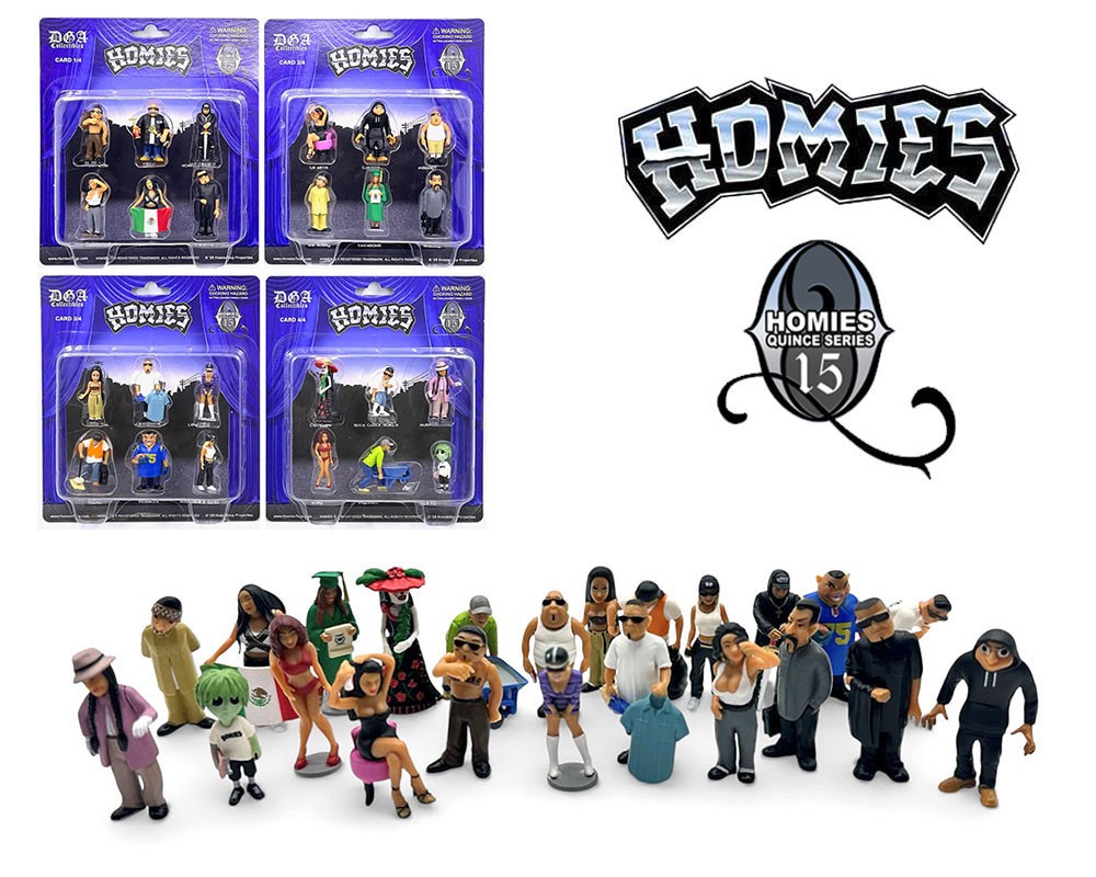 DGA Collectibles Homies Figures 1.75″ Series 15 Quince Set of 24 Figures 4 Card