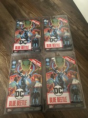 BRAND NEW SEALED Lot of 4 Blue Beetle Figure w/ Comics