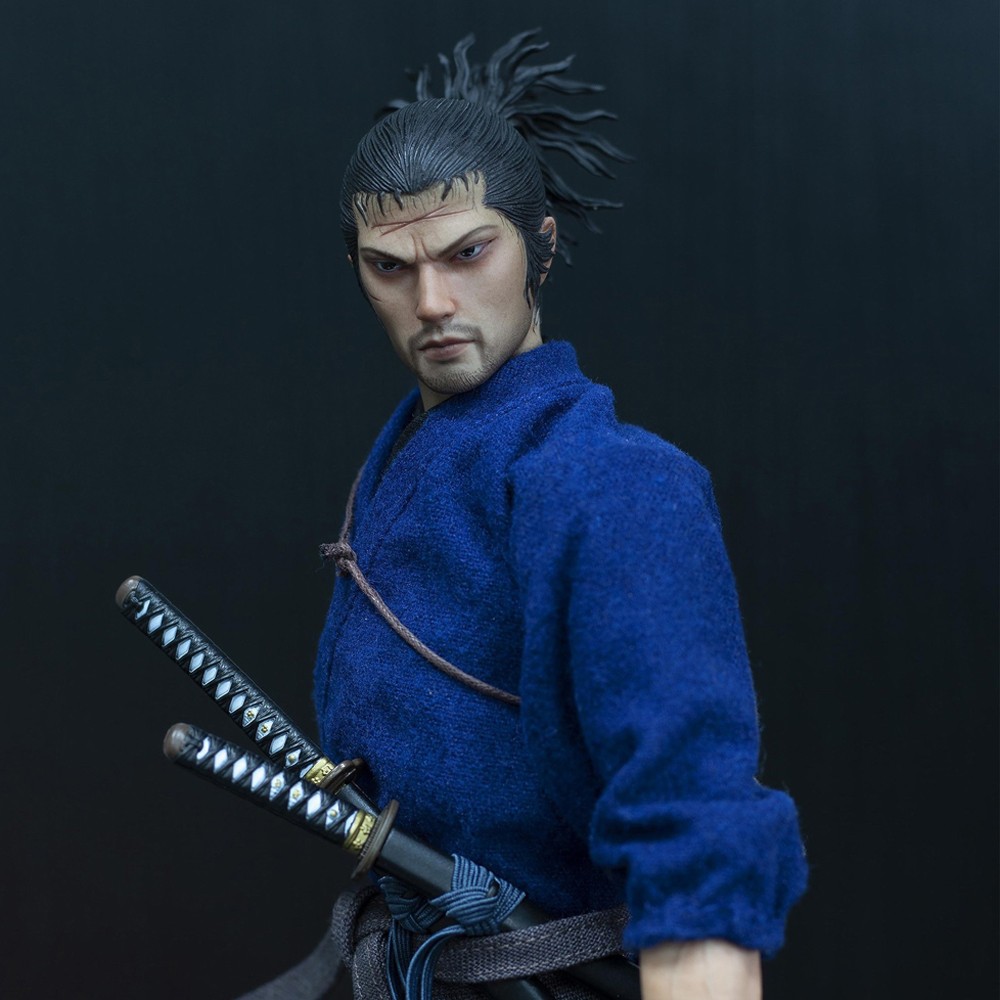 ZGJKTOYS Miyamoto Musashi Ronin Samurai 12in Action Figure Doll Model L-001