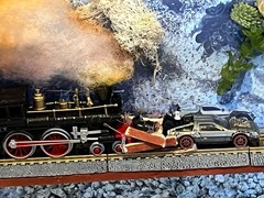 BACK TO THE FUTURE TRAIN DISPLAY custom 1 of a kind its not a card and hot whee
