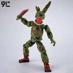 9L3D Printed FNAF Freddy Fazbear’s Pizza Springtrap Toys Action Figures Anime Mo