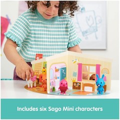 Figurine Pack with 6Toy Figures and Folding Playhouse Kids Toys for Boys & Girls