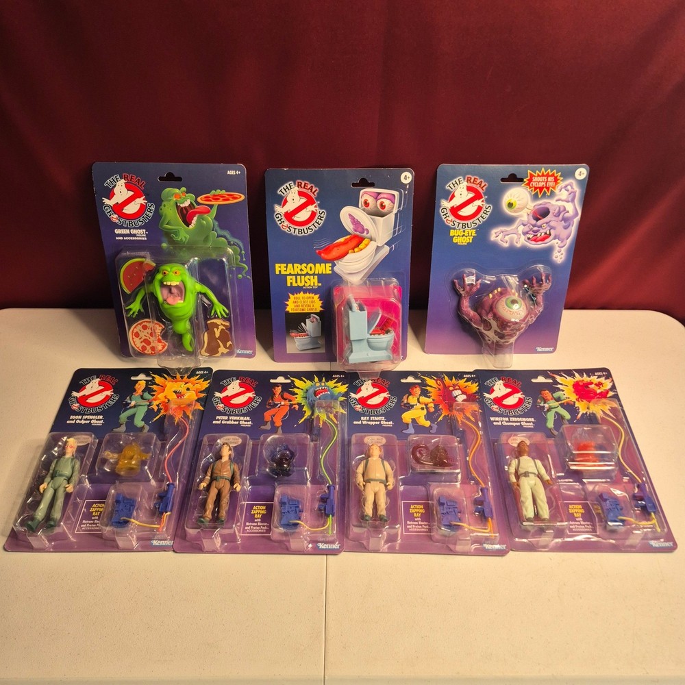 Kenner The Real Ghostbusters Retro Action Figure Lot of 7 Slimer Fearsome Flush