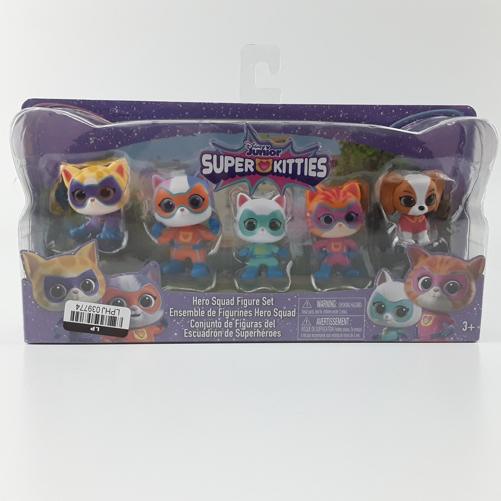 Disney Junior Super Kitties Hero Squad 5-Piece Action Figure Set Toy 67001