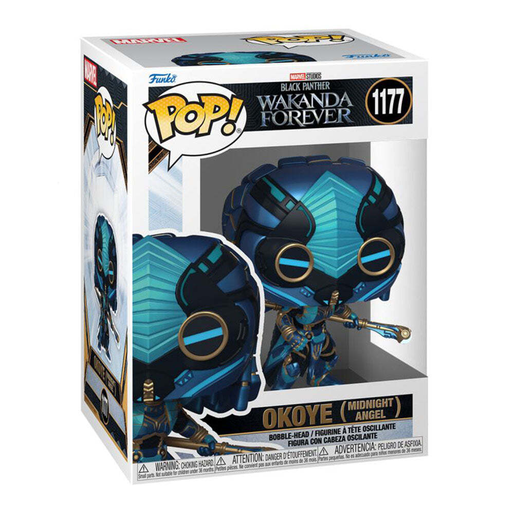 Black Panther Wakanda Forever Okoye Midnight Angel Pop Vinyl Ages 6 Years and Up
