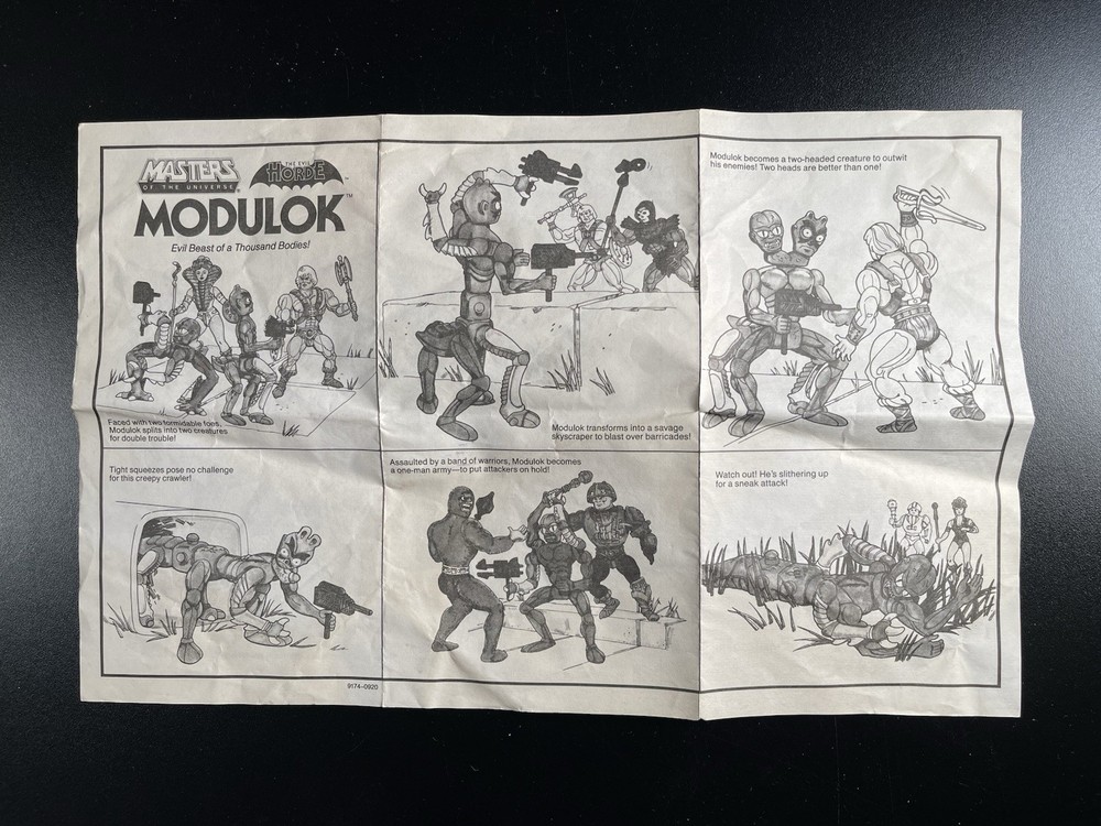 1985 Modulok The Horde She-Ra Masters of the Universe Instruction Manual Mattel