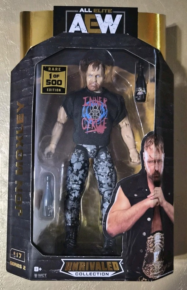 AEW JON MOXLEY RARE 1 OF 500 EDITION CHASE UNRIVALED SERIES 2 FIGURE NEW IN CASE