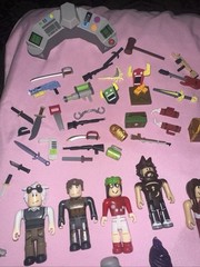 Large Mixed Lot of Robolox Action Figures & Accessories Toy Lot