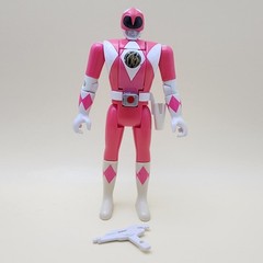 POWER RANGERS MMPR Flip-Heads Lot of 5 RED BLACK BLUE Complete & GREEN PINK Near
