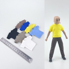 1/12 Scale Male Soldier T-Shirt Short Sleeve Clothes Model for 6″ Action Figure