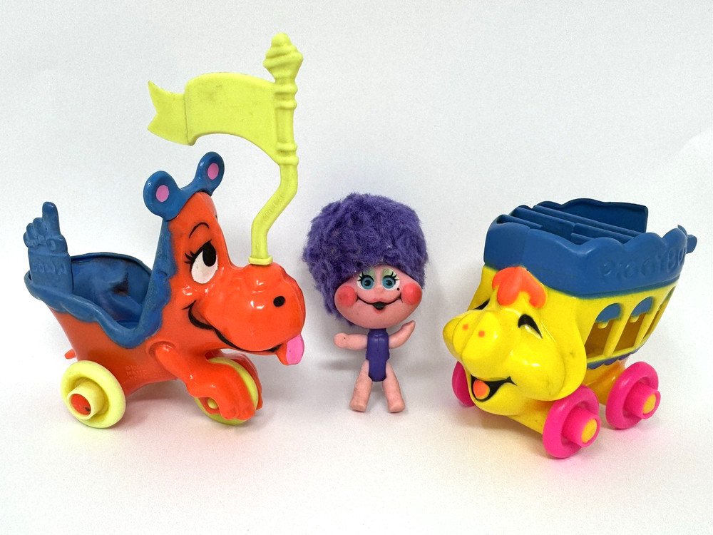 1969 Upsy Downsy Pudgy Fudgy Piggy Bus Tingle Dingle Information Booth Car LOT