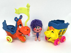 1969 Upsy Downsy Pudgy Fudgy Piggy Bus Tingle Dingle Information Booth Car LOT