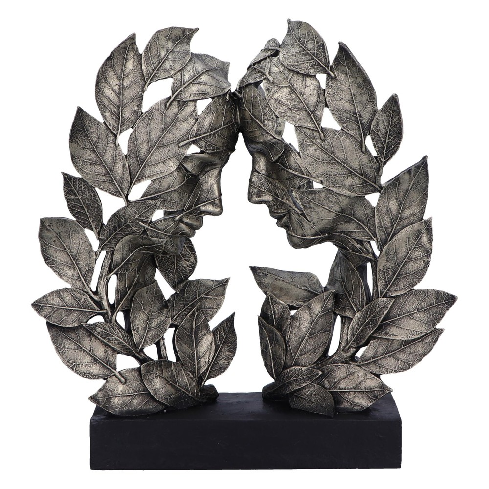 Nemesis Now Natural Emotion – Love 31cm, Resin, Silver, Touching Heads Leaves Sc