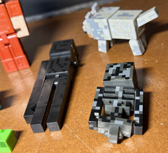Lot of Minecraft parts some full Figures mini figures 1 key chain 1 Diecast