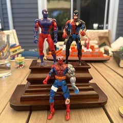 Vintage 90’s Toy Biz Spider-Man Figures x3 Inverse, Cyborg & 2099 Figures