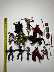Mixed Lot 11 Papo Knights Pirates Fantasy Orc Dog Medieval Figures, Weapons