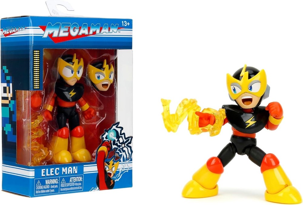 Mega Man 4.5″ Elec Man Action Figure, Toys for Kids and Adults