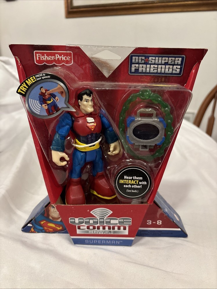 Fisher-Price Hero World Superfriends Voice Comm Superman Figure USA Toys