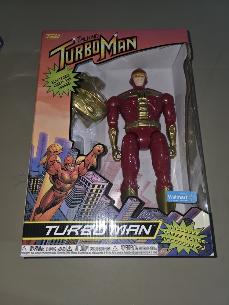 Funko Talking Turbo Man Deluxe 13.5″ Figure Jingle All the Way Exclusive NIB