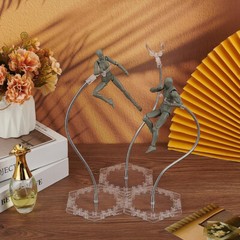 2PCS Action Figure Stand with Adjustable Metal Support Arm, Action Figure Clear