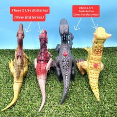 (4) Jurassic Park Dinosaurs Lot Of 4 (Used Working Toys)