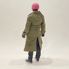 MO-SHLTC-GRN: 1/12 scale wired long trench coat for 6″ slim body – Green