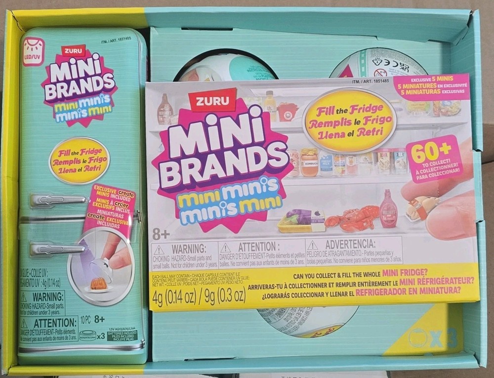 Mini Brands Fill the Fridge Playset with 3 Capsules