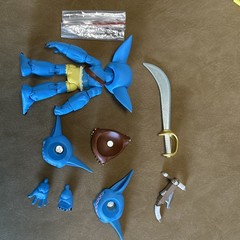 Plunderlings Raider Fwush + EXTRAS Action Figure Lone Coconut 1/12 Blue 4″