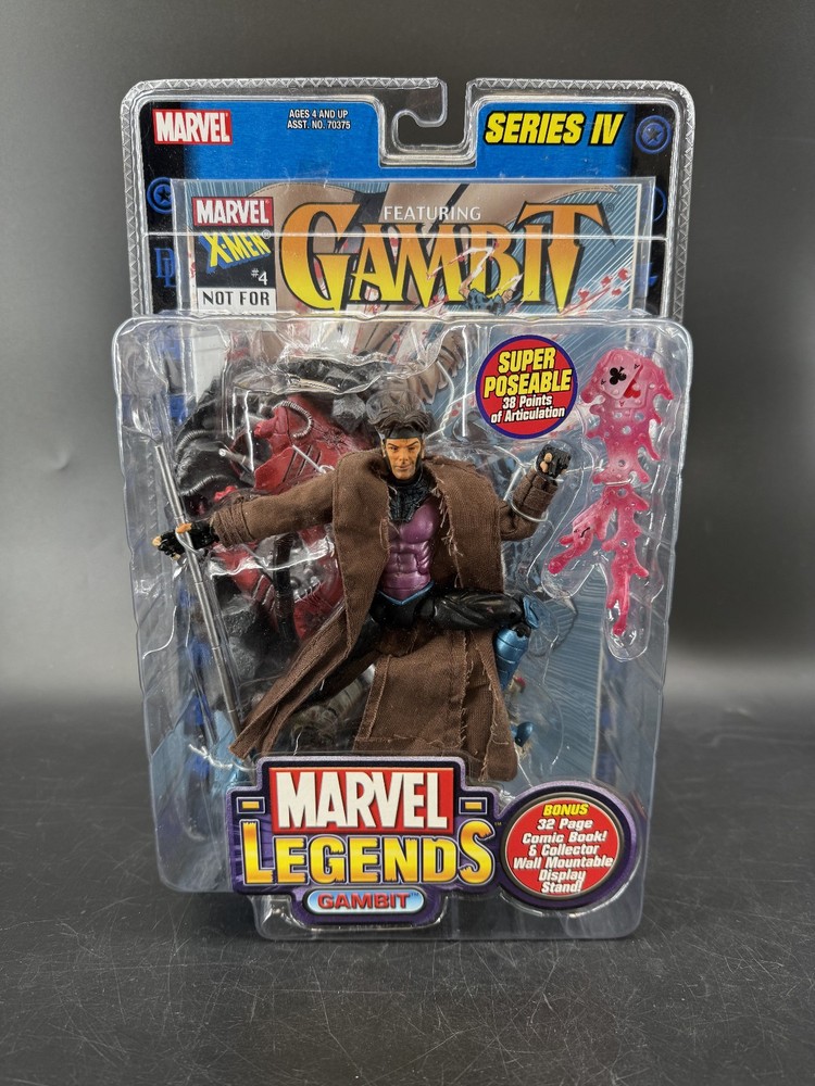 ToyBiz Marvel Legends Series 4 Gambit X Men Figure 2004 Sealed