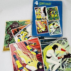 Complete Whitman Space Ghost Frame Tray Puzzles Box Set 4 Hanna Barbera Vintage