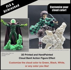 Nightcrawler BAMF Teleport Effect Cloud Base 1/12 Diorama Prop Hand Painted