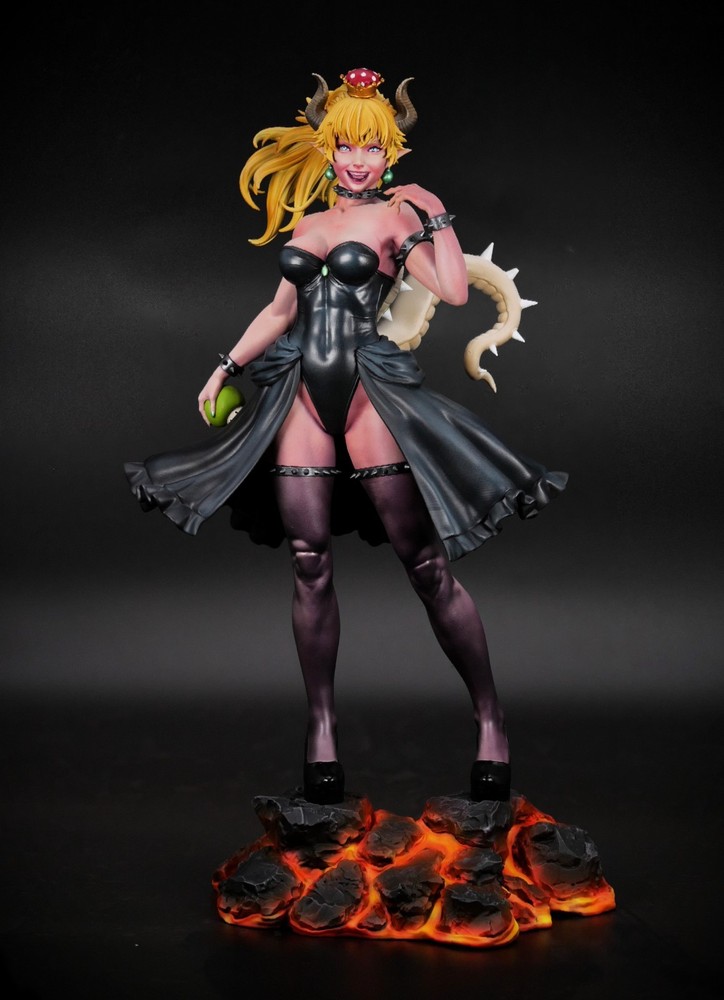 Bowsette Super Mario Custom 30cm 12 inch 1/6 Scale Figure Painted