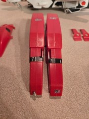 Vintage 1985 Transformers G1 Jetfire figure with accessory pieces.
