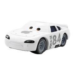 2PCS Disney Pixar Cars White Apple Mack Hauler Truck+Car 1:55 Diecast Toys Gifts