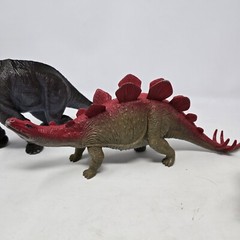 8 Vintage Dinosaur Mixed Figure Lot Multiple Sizes Species Colors Toy Plastic