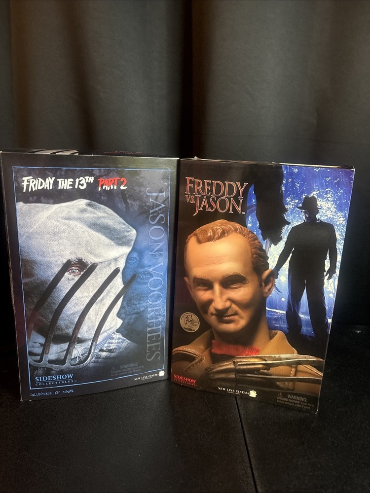 Sideshow Freddy vs Jason & Friday the 13th Part 2 12” Figure Lot
