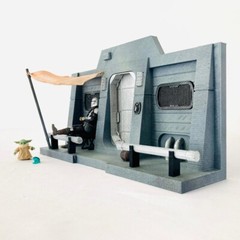 Mando’s Nevarro House Clan Mudhorn Cabin for 3.75in (1:18) Figure Diorama