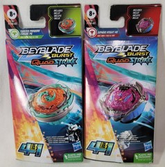 Beyblade Burst Quad Strike Twister Pandora P8 & Xiphoid Knight H8 Tops Lot of 2