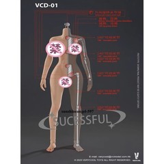 VERYCOOL VCD-01A 1/6 Scale Female Silicone Body M Bust 12 Inch Figure Body