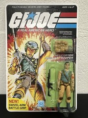 1983 GI Joe Airborne NM Recarded Unpunched Reproduction Card W/ Case ARAH