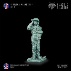 PLASTIC PLATOON US Marines Aliens Toy soldiers 1:32 Special set